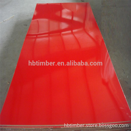 18mm crystal red uv melamine coated mdf board for interior design